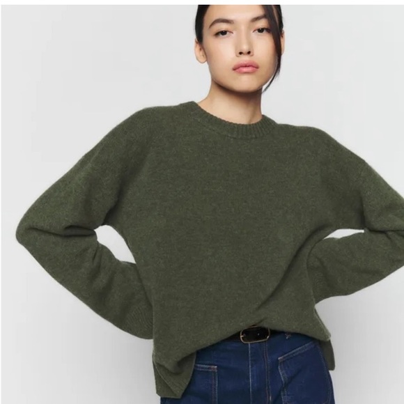 Reformation Sweaters - Reformation Crewneck Sweater in Olive
